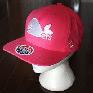 3/$77❤️vintage logo Hartford Whalers Zephyr snapback hat cap pink adjustable NHL
